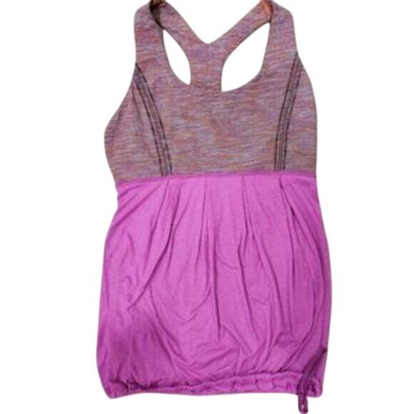 Lululemon Athletica Racerback Tank Top Size 6 Purple & Beige activewear top - Picture 2 of 7